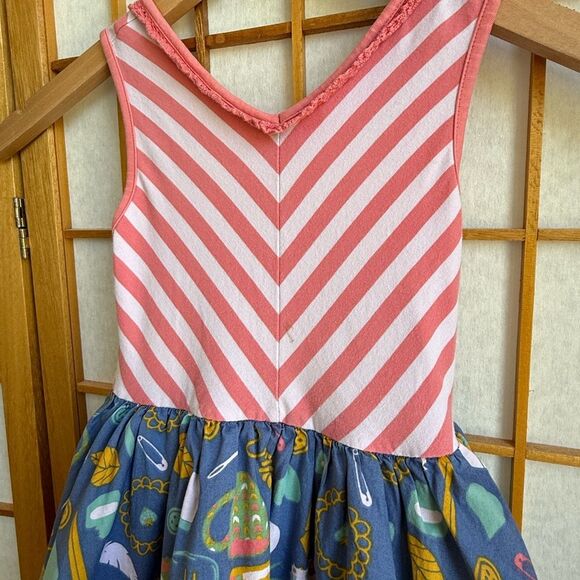 Matilda Jane Girl's Work Of Heart Tiered Ruffle Hem Dress in Multi | Size 4 - Picture 8 of 9
